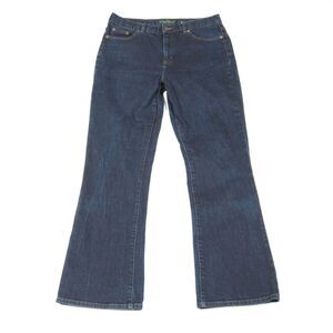 LRL Lauren Jeans Womens 10 - 32x31 Bootcut High Rise Dark Blue Wash